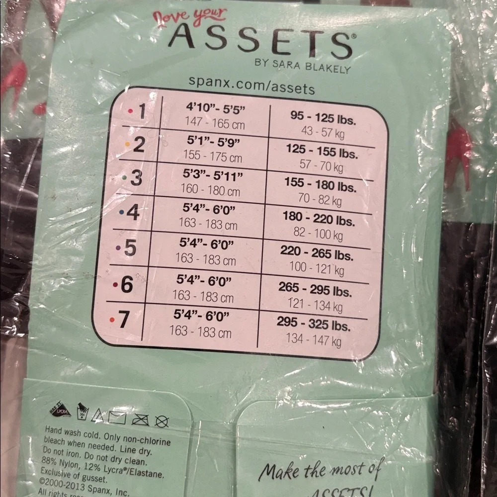 Assets by SPANX Shaping Tights Textured‎ Wish Bone Black NEW